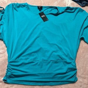 INC International Concepts Women's Vibrant Surf Green Blouse